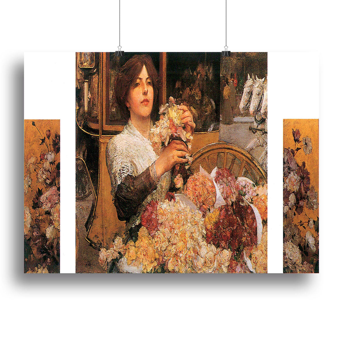 The Rose girls by Hassam Canvas Print or Poster - Canvas Art Rocks - 2
