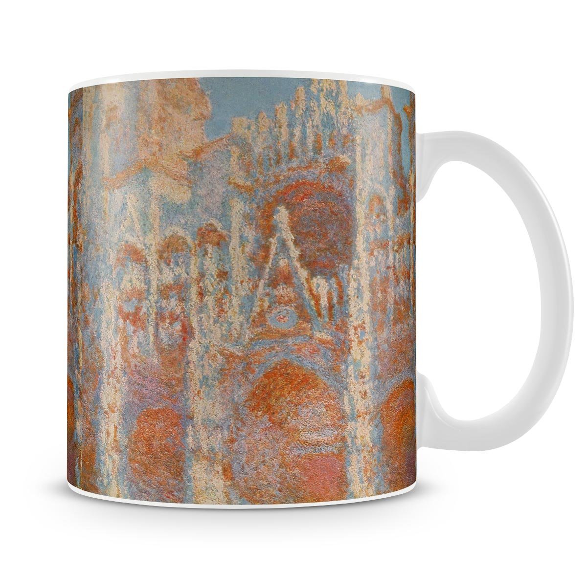 The Rouen Cathedral The facade at sunset by Monet Mug - Canvas Art Rocks - 4