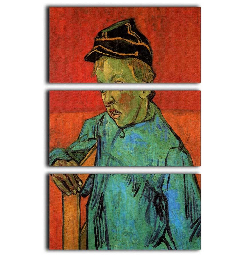 The Schoolboy Camille Roulin by Van Gogh 3 Split Panel Canvas Print - Canvas Art Rocks - 1