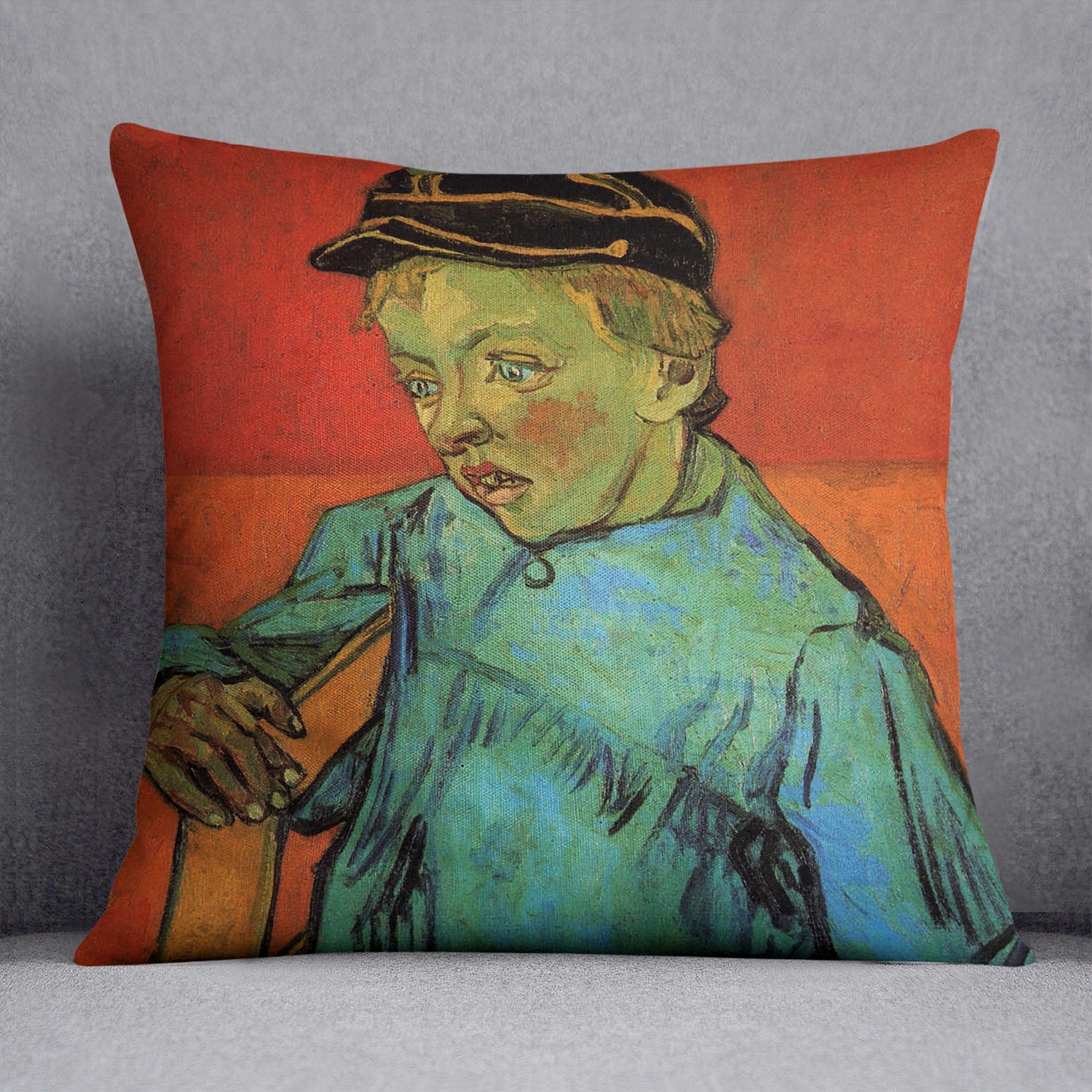 The Schoolboy Camille Roulin by Van Gogh Cushion