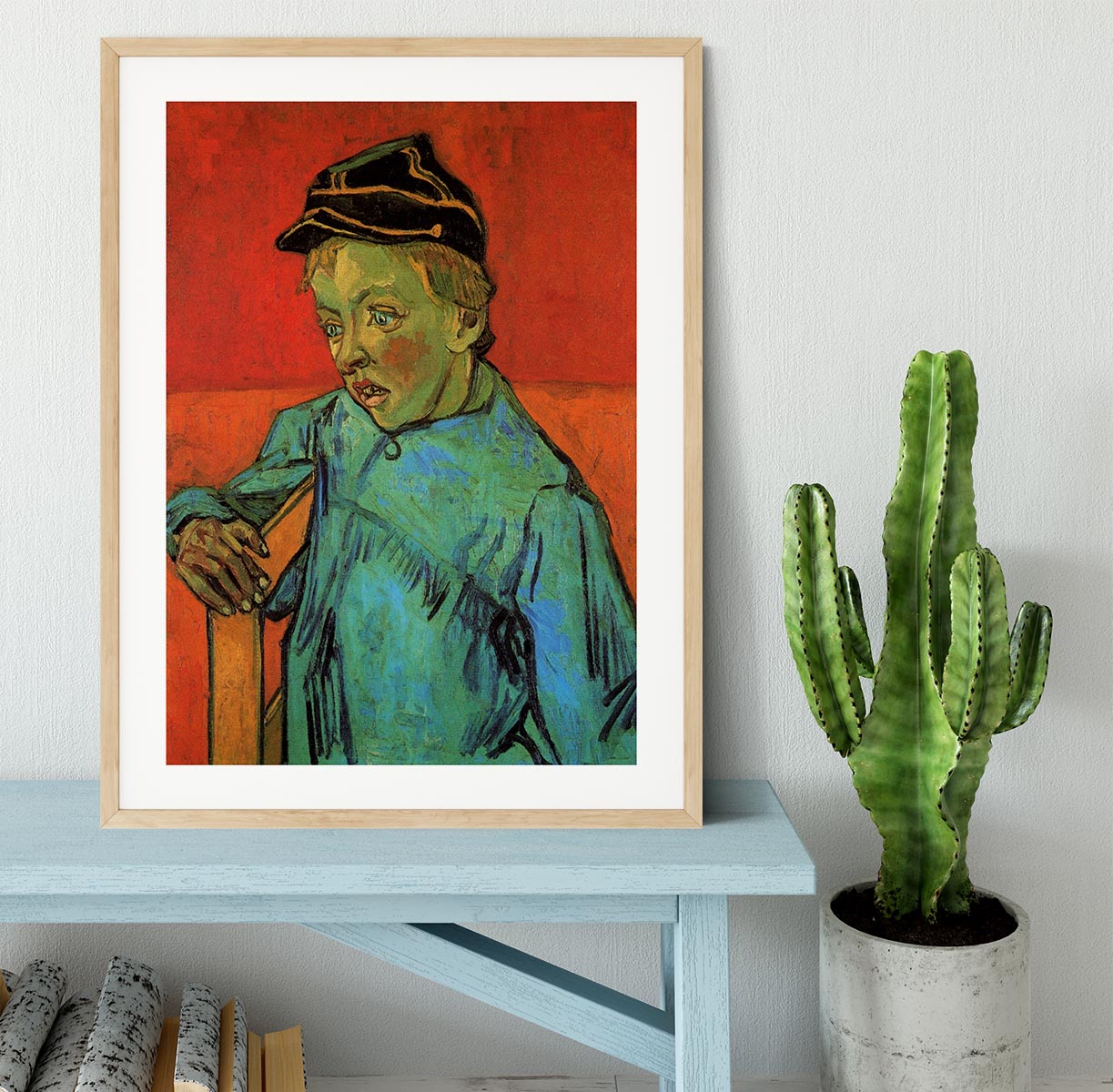 The Schoolboy Camille Roulin by Van Gogh Framed Print - Canvas Art Rocks - 3