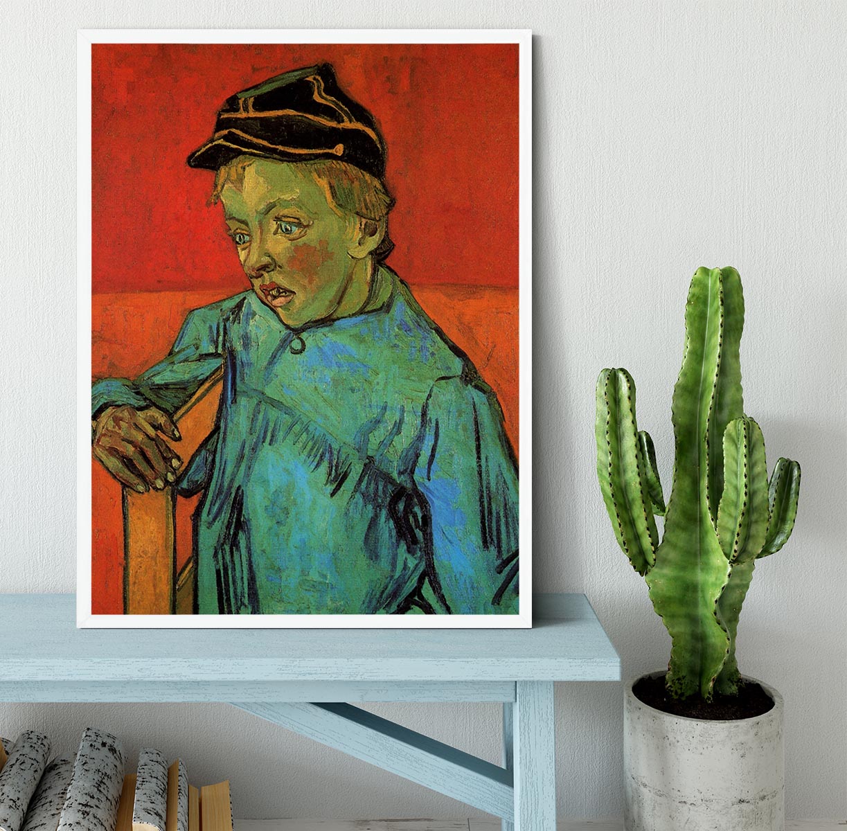 The Schoolboy Camille Roulin by Van Gogh Framed Print - Canvas Art Rocks -6