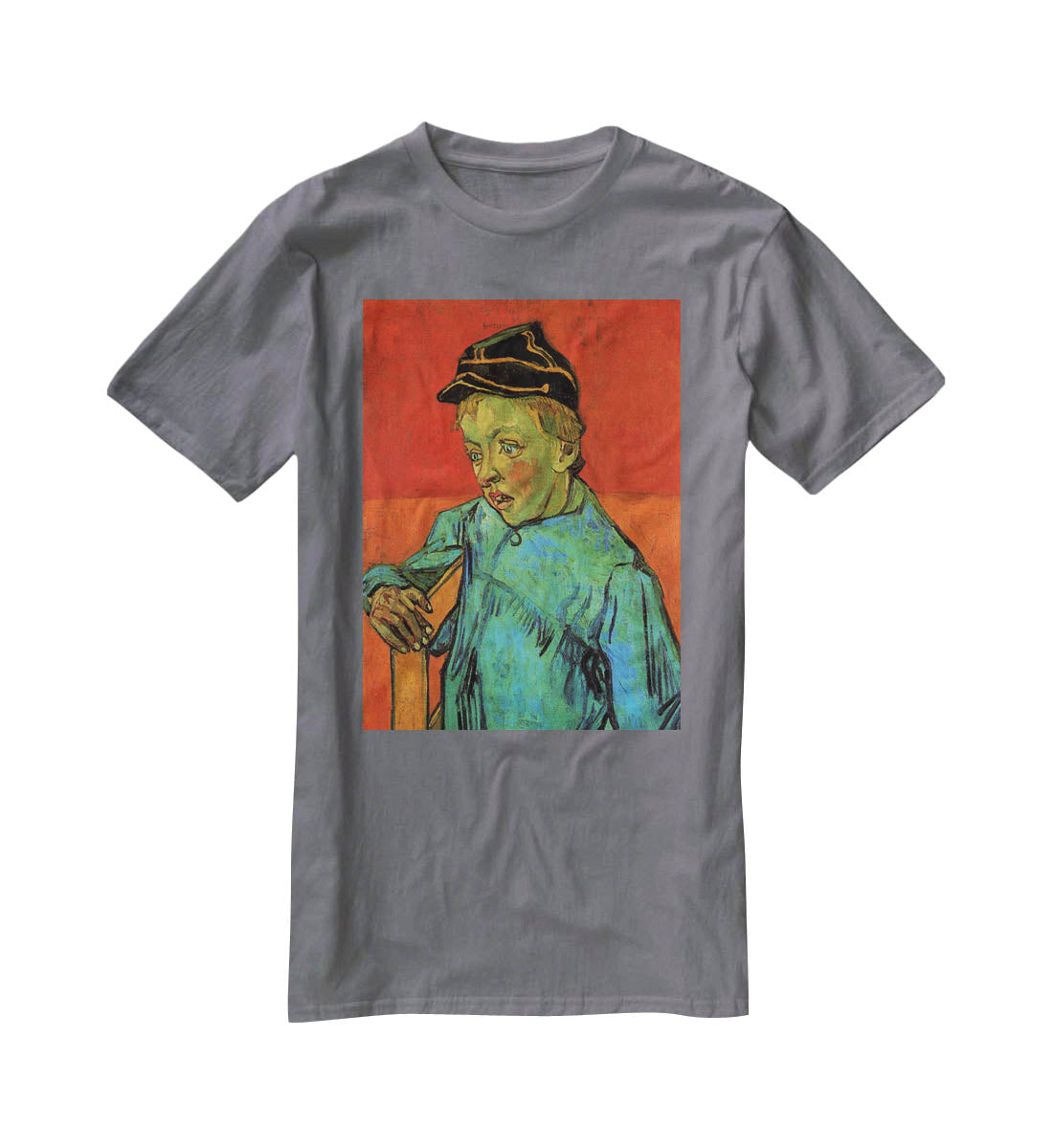 The Schoolboy Camille Roulin by Van Gogh T-Shirt - Canvas Art Rocks - 3