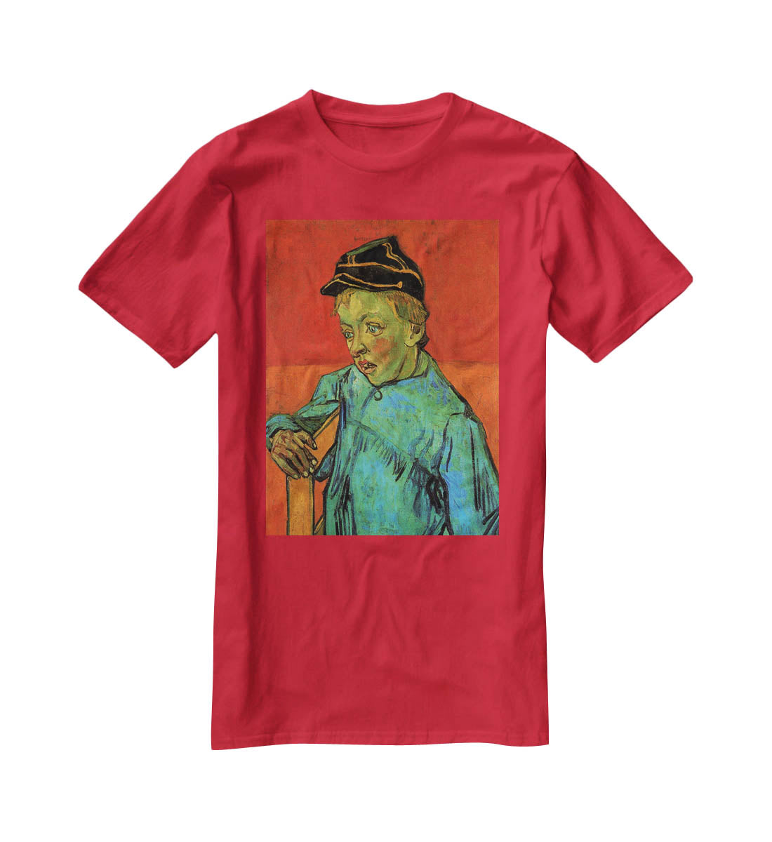 The Schoolboy Camille Roulin by Van Gogh T-Shirt - Canvas Art Rocks - 4