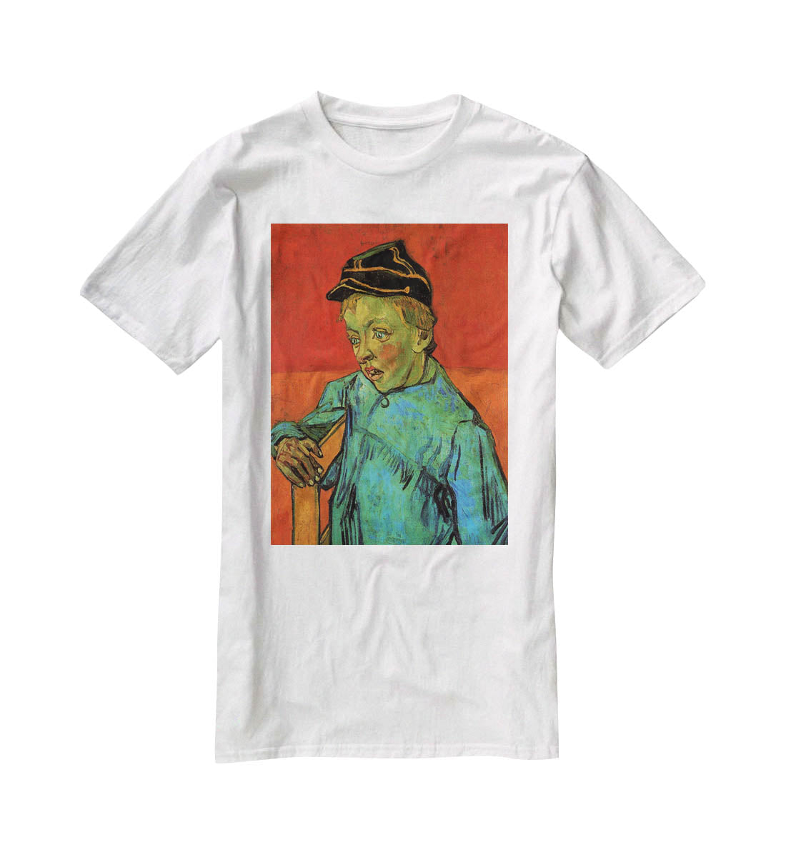 The Schoolboy Camille Roulin by Van Gogh T-Shirt - Canvas Art Rocks - 5