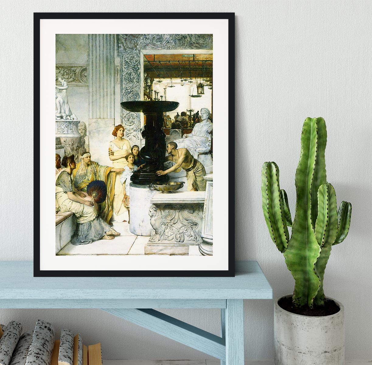 The Sculpture Gallery by Alma Tadema Framed Print - Canvas Art Rocks - 1