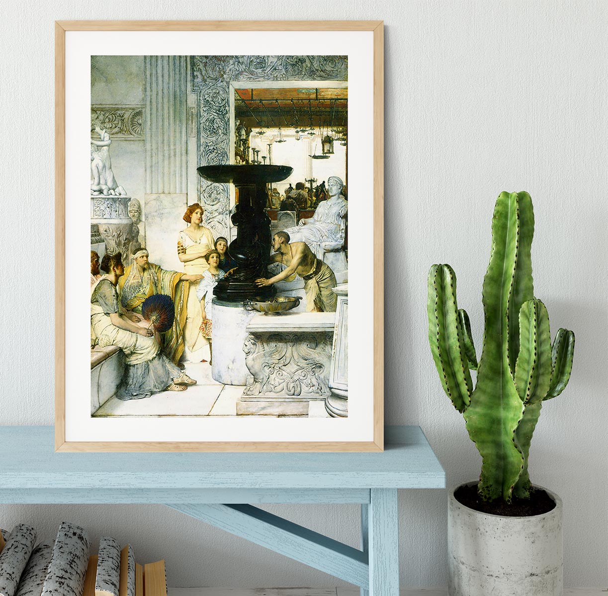 The Sculpture Gallery by Alma Tadema Framed Print - Canvas Art Rocks - 3