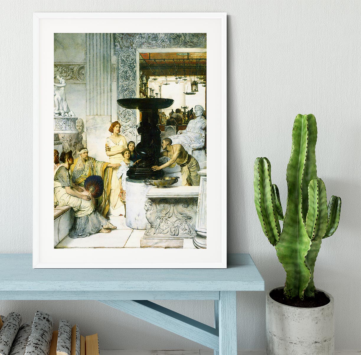 The Sculpture Gallery by Alma Tadema Framed Print - Canvas Art Rocks - 5