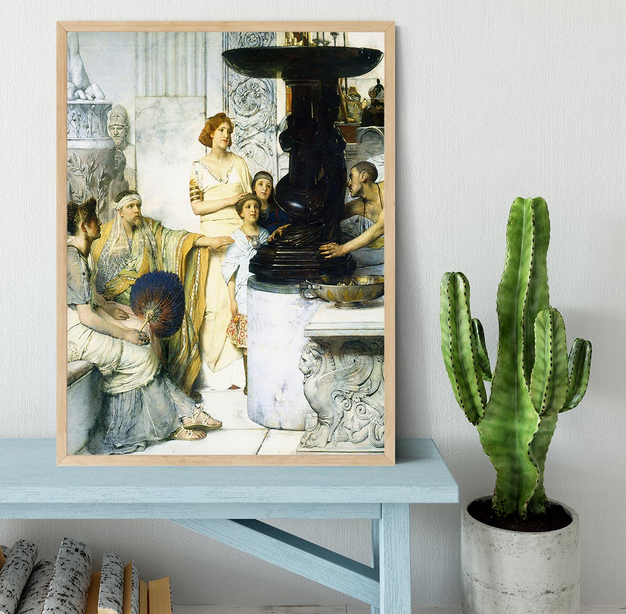 The Sculpture Gallery detail by Alma Tadema Framed Print - Canvas Art Rocks - 4