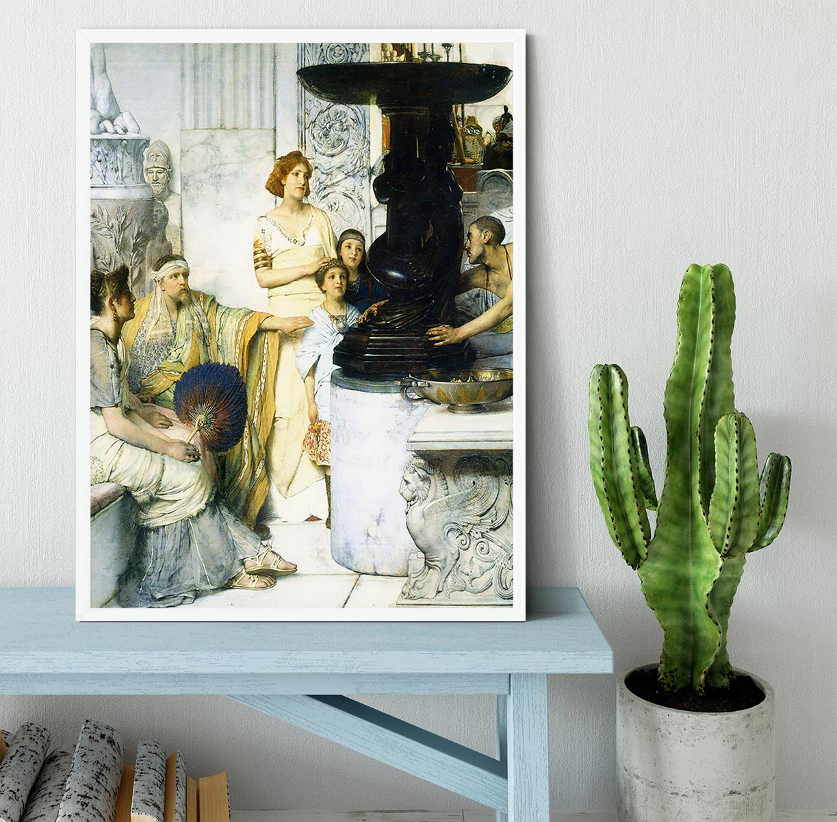 The Sculpture Gallery detail by Alma Tadema Framed Print - Canvas Art Rocks -6