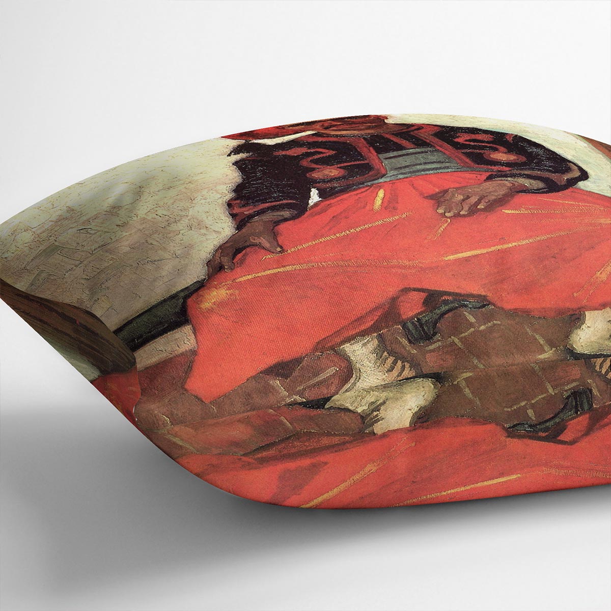 The Seated Zouave by Van Gogh Cushion