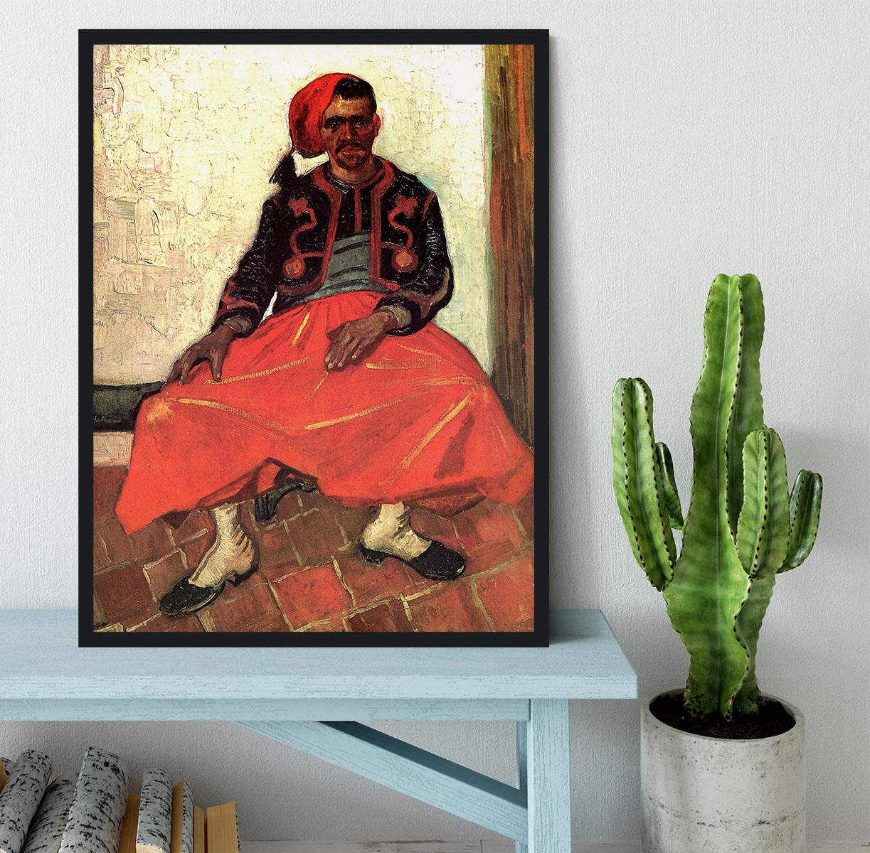 The Seated Zouave by Van Gogh Framed Print - Canvas Art Rocks - 2