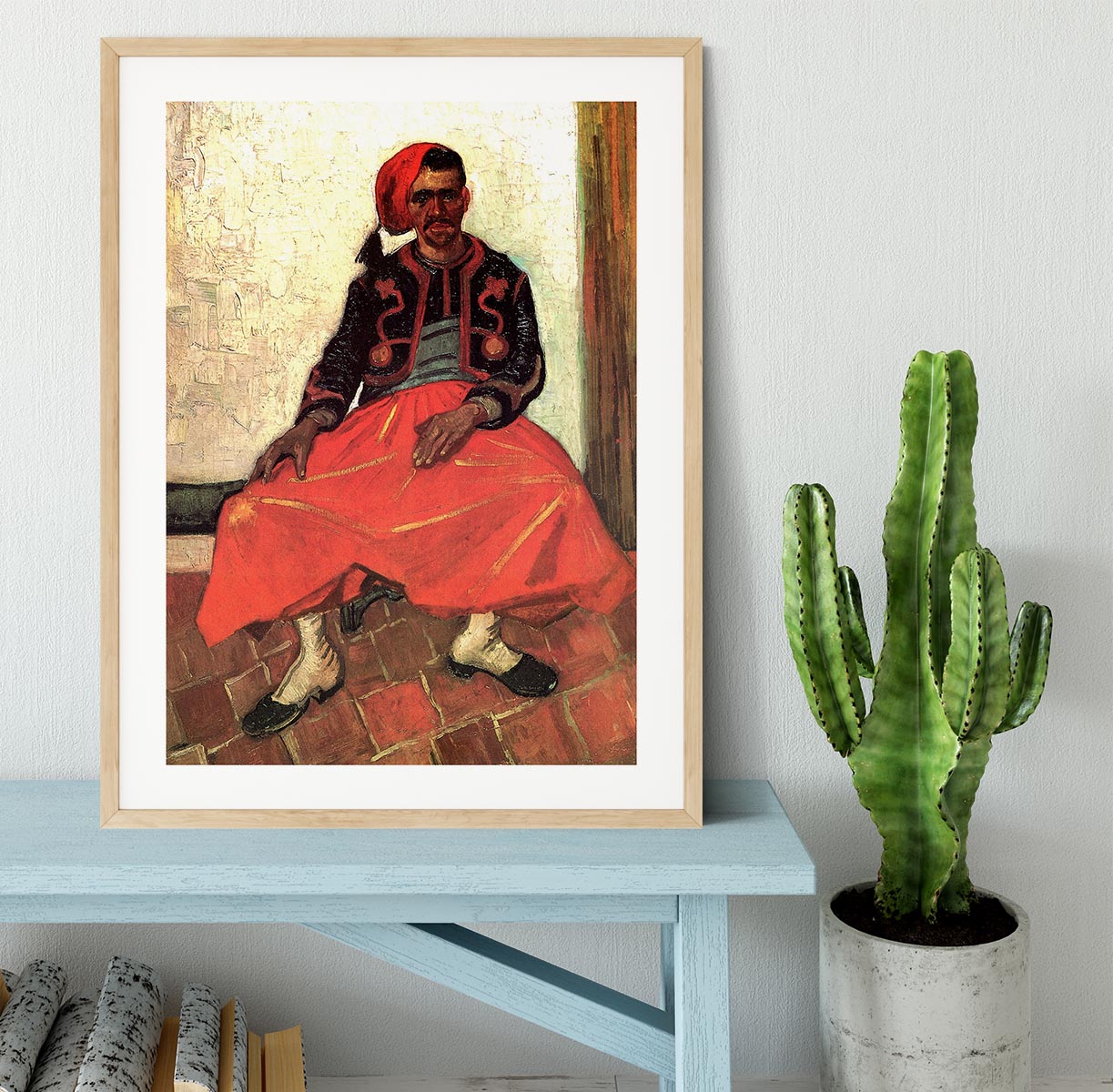 The Seated Zouave by Van Gogh Framed Print - Canvas Art Rocks - 3