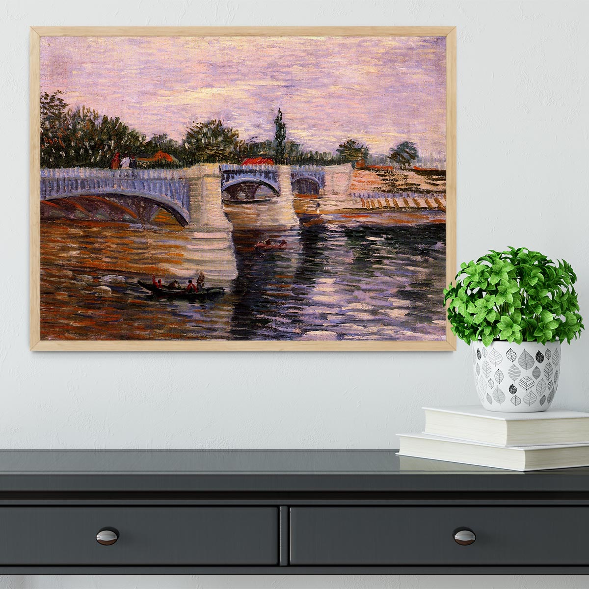 The Seine with the Pont del Grande Jette by Van Gogh Framed Print - Canvas Art Rocks - 4