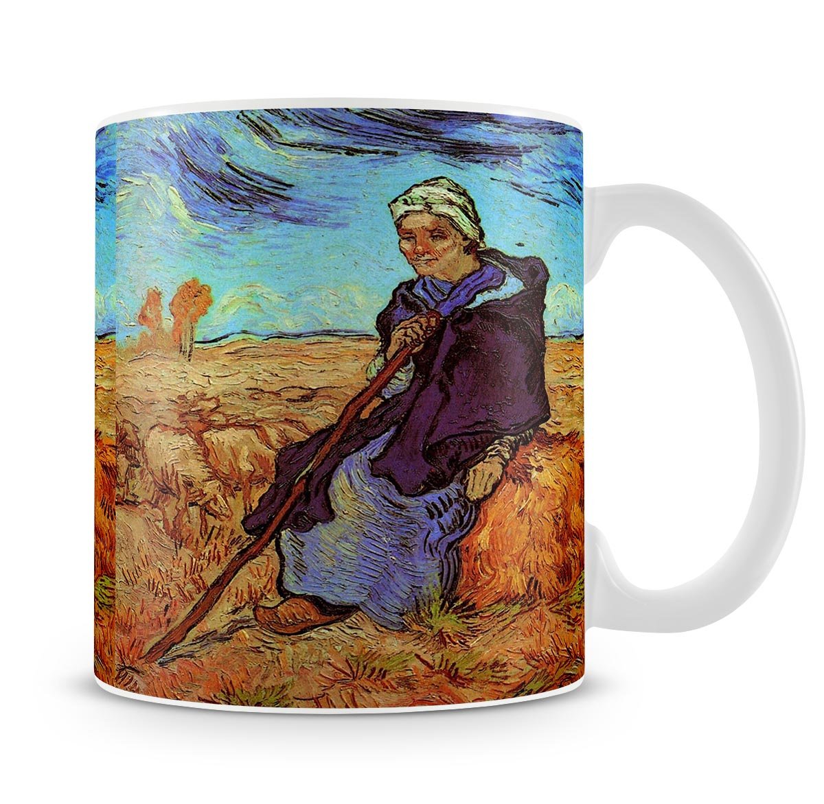 The Shepherdess after Millet by Van Gogh Mug - Canvas Art Rocks - 4