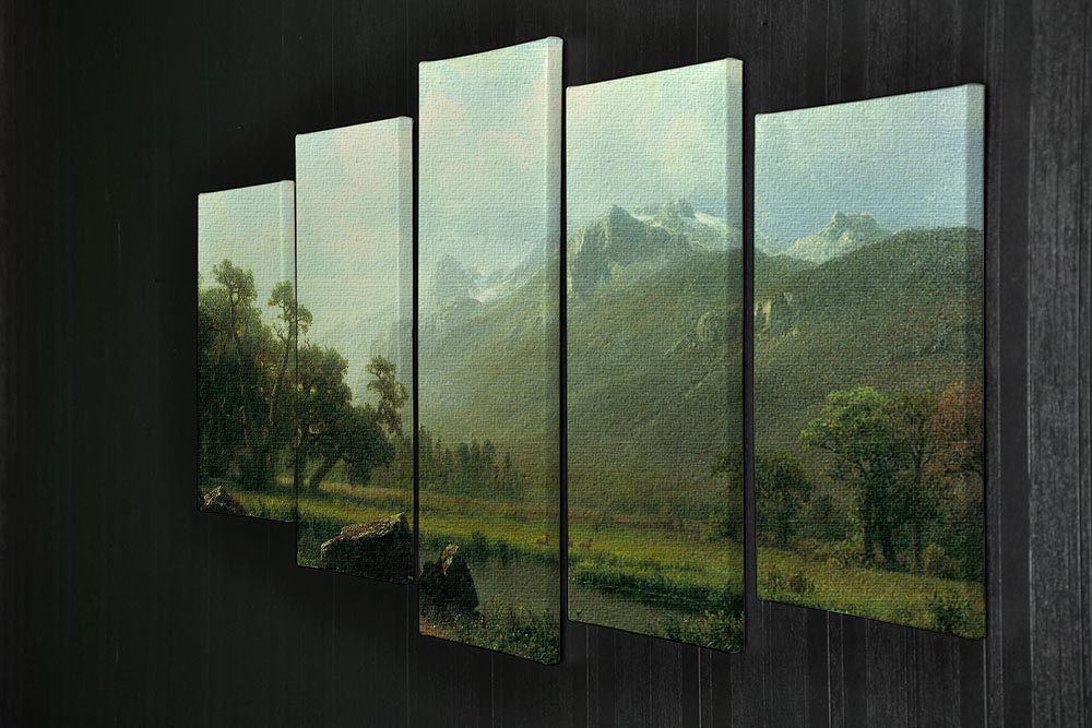 The Sierra near Lake Tahoe California by Bierstadt 5 Split Panel Canvas - Canvas Art Rocks - 2