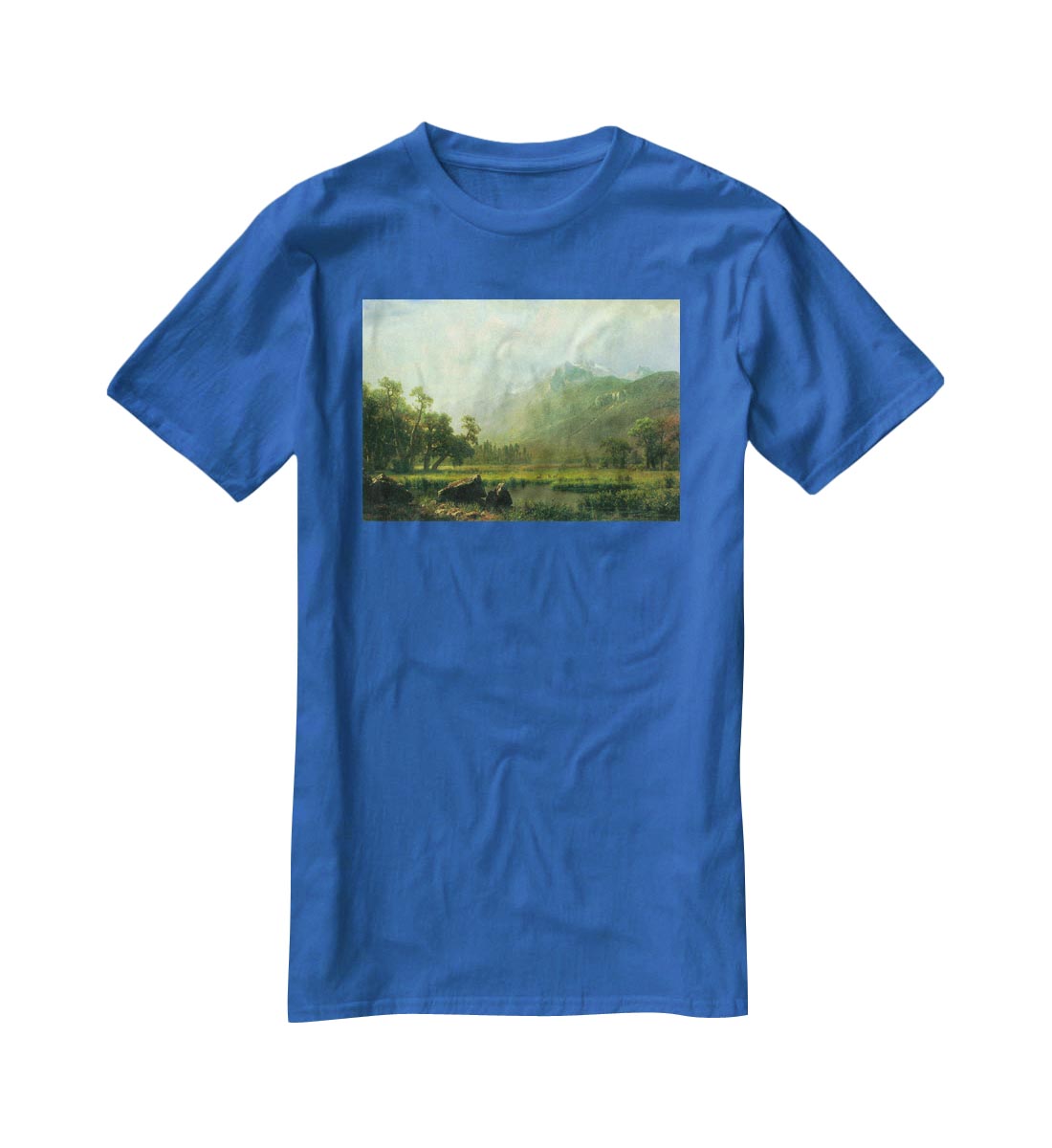 The Sierra near Lake Tahoe California by Bierstadt T-Shirt - Canvas Art Rocks - 2