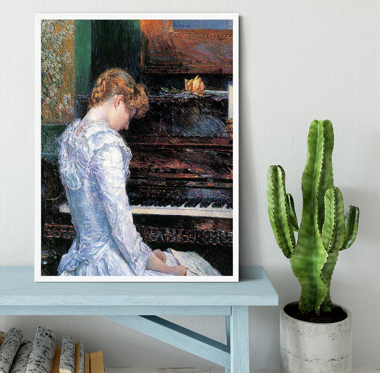 The Sonata by Hassam Framed Print - Canvas Art Rocks -6