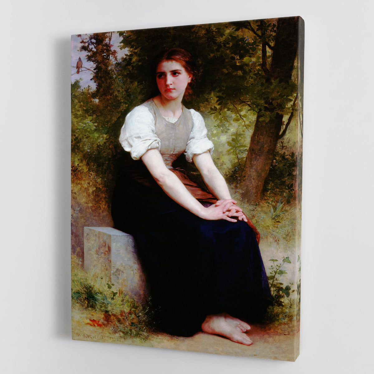 The Song of the Nightingale By Bouguereau Canvas Print or Poster - Canvas Art Rocks - 1