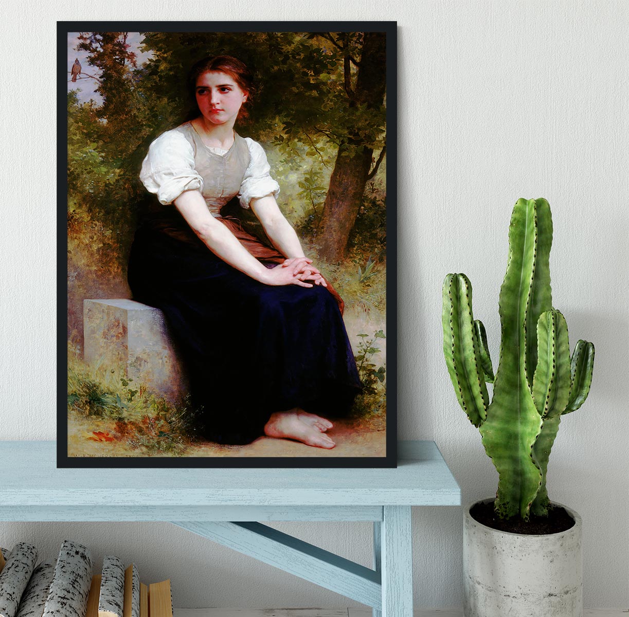The Song of the Nightingale By Bouguereau Framed Print - Canvas Art Rocks - 2