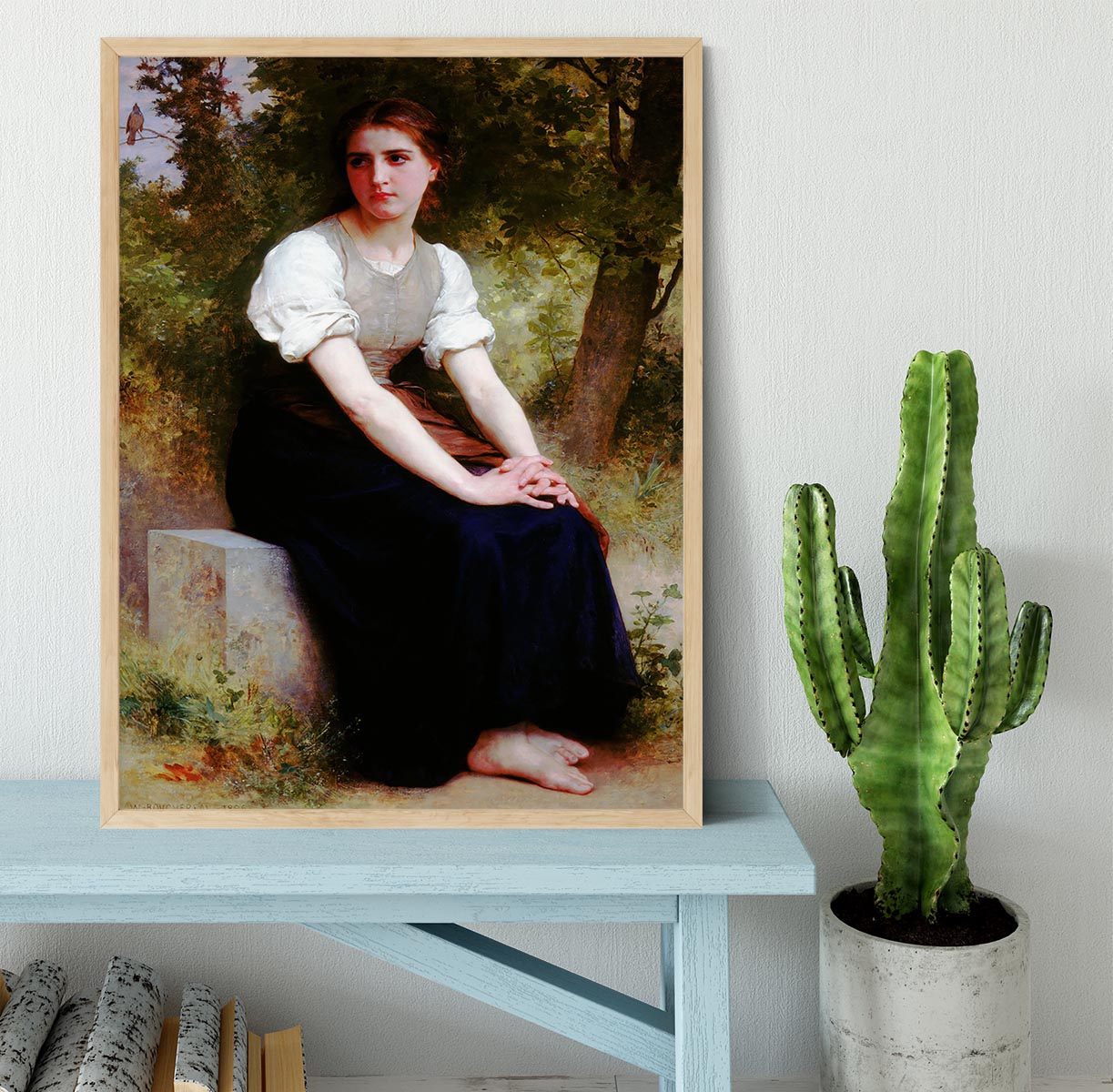 The Song of the Nightingale By Bouguereau Framed Print - Canvas Art Rocks - 4
