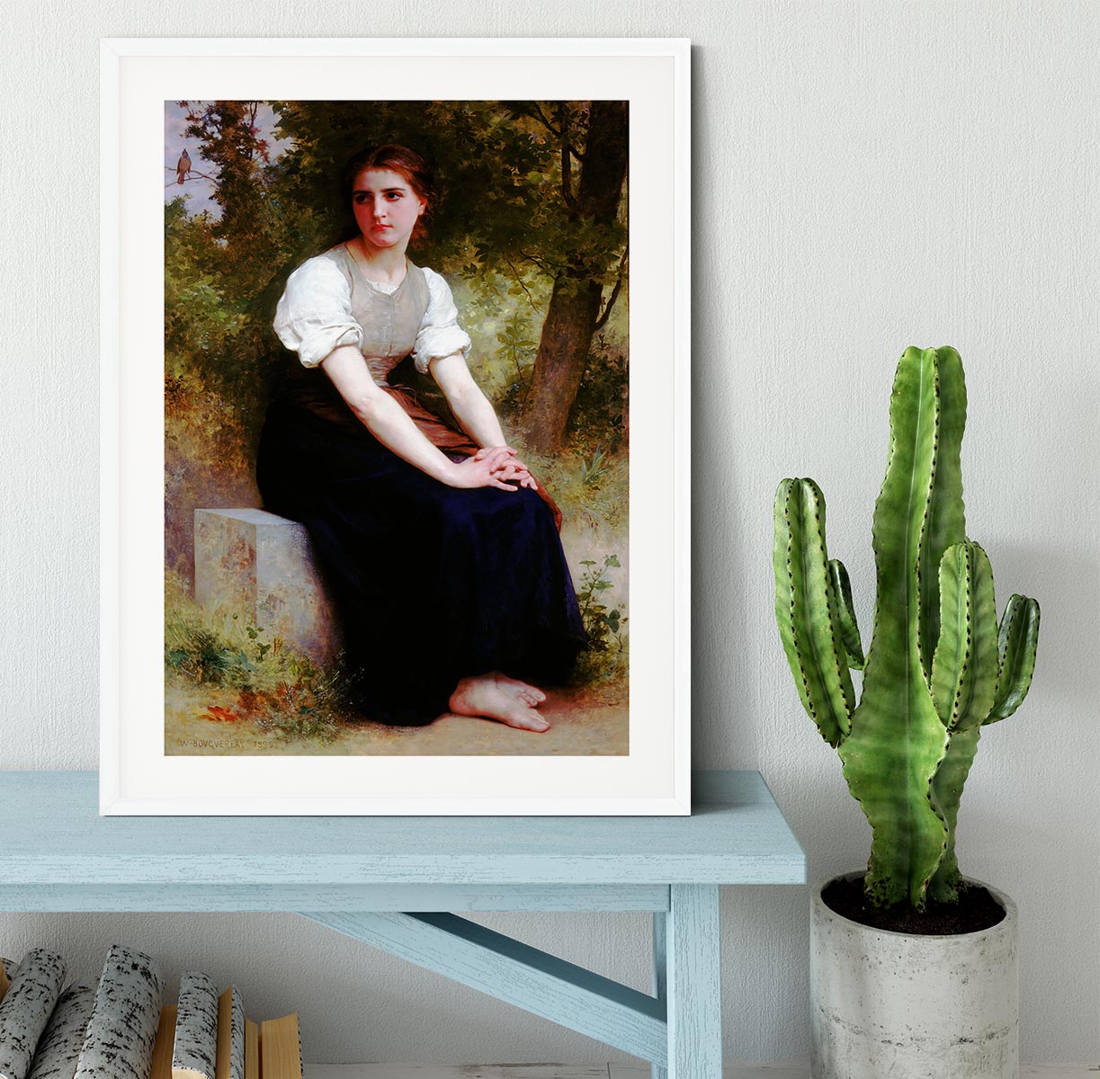 The Song of the Nightingale By Bouguereau Framed Print - Canvas Art Rocks - 5