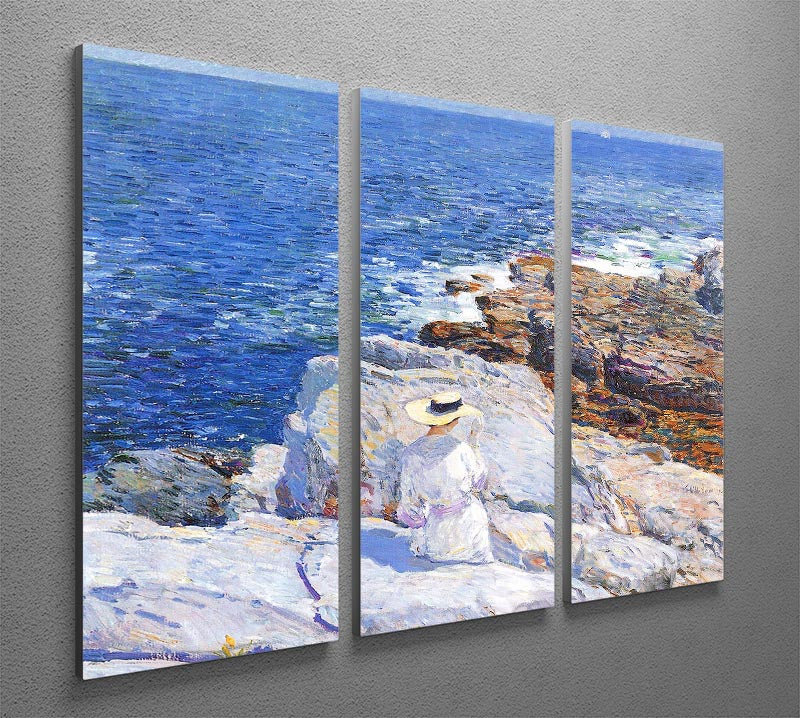 The Southern rock riffs Appledore by Hassam 3 Split Panel Canvas Print - Canvas Art Rocks - 2