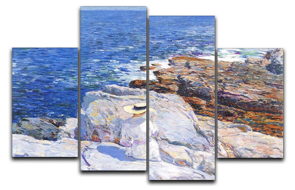 The Southern rock riffs Appledore by Hassam 4 Split Panel Canvas - Canvas Art Rocks - 1