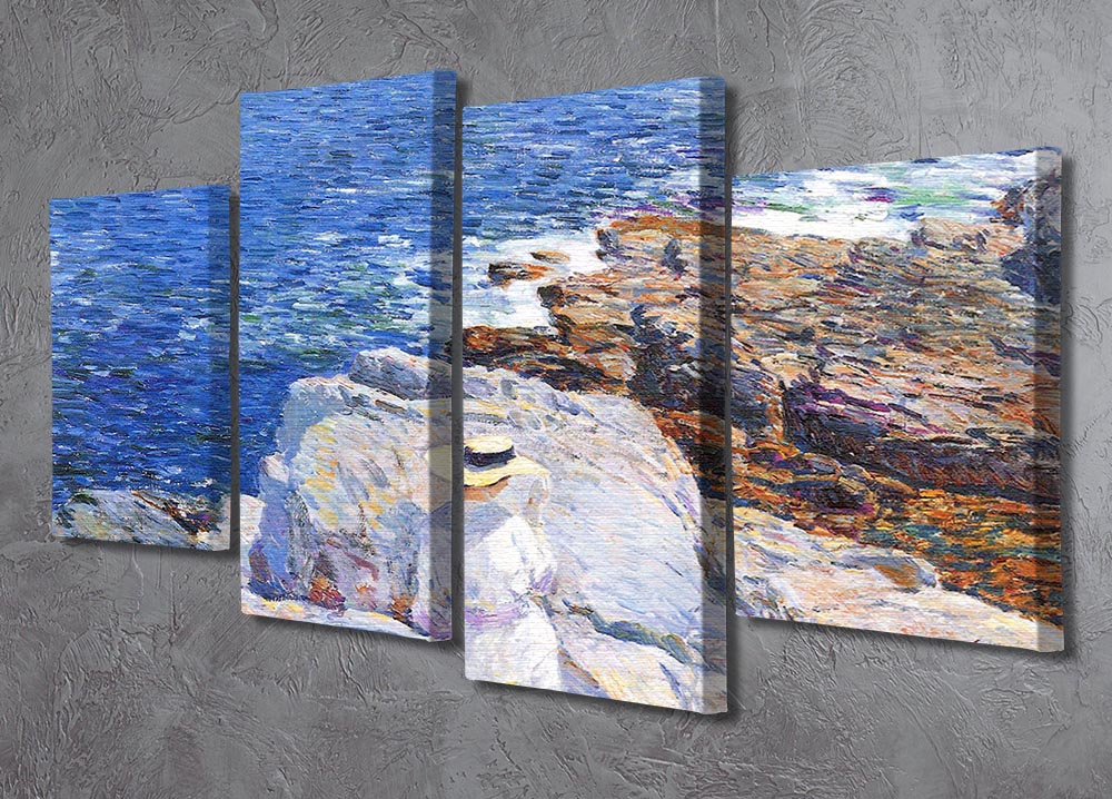 The Southern rock riffs Appledore by Hassam 4 Split Panel Canvas - Canvas Art Rocks - 2