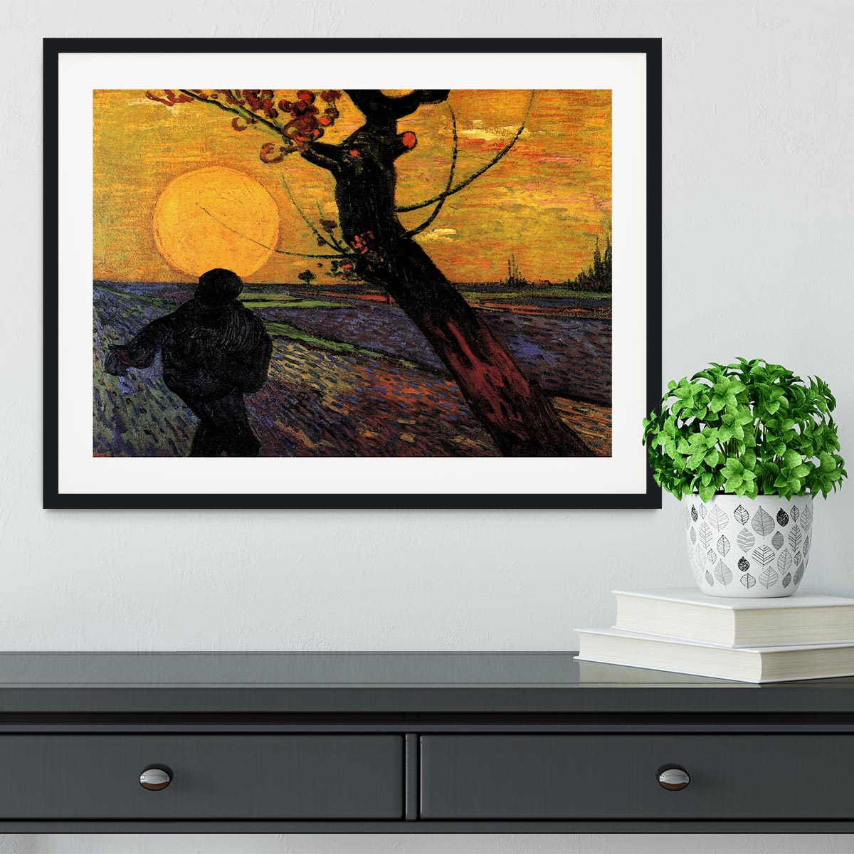 The Sower 2 by Van Gogh Framed Print - Canvas Art Rocks - 1