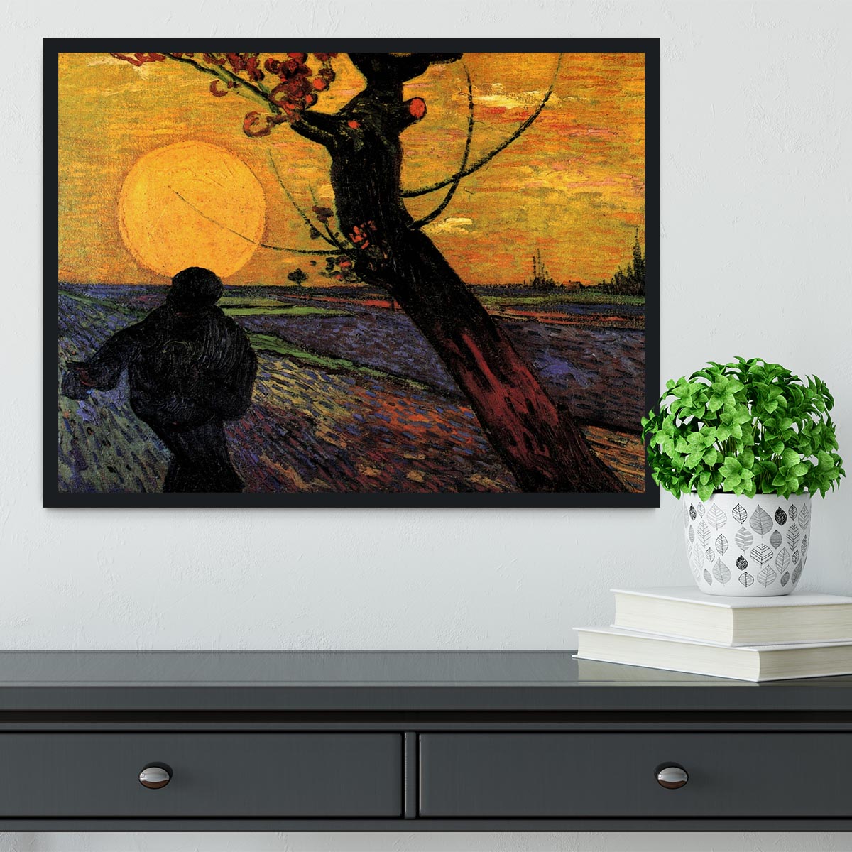 The Sower 2 by Van Gogh Framed Print - Canvas Art Rocks - 2