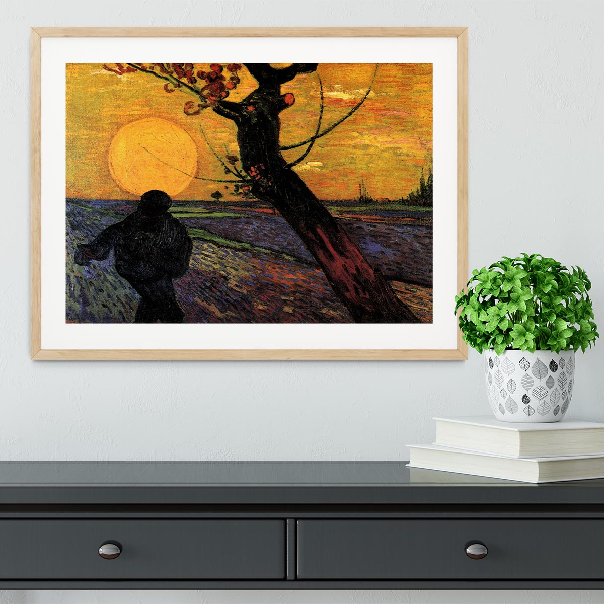 The Sower 2 by Van Gogh Framed Print - Canvas Art Rocks - 3