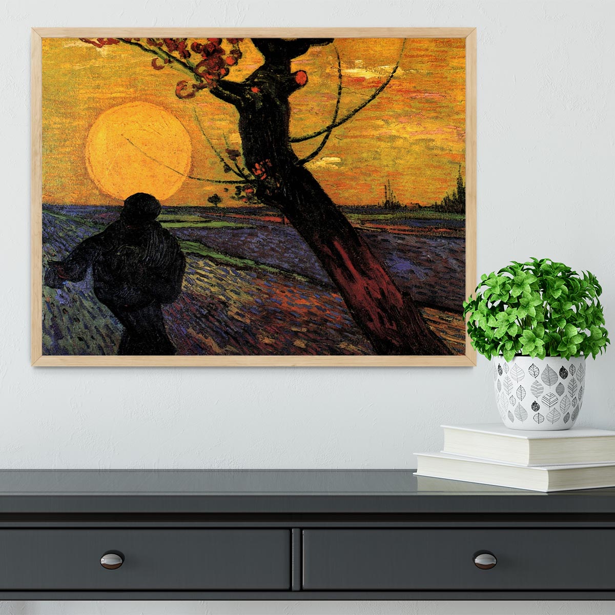 The Sower 2 by Van Gogh Framed Print - Canvas Art Rocks - 4