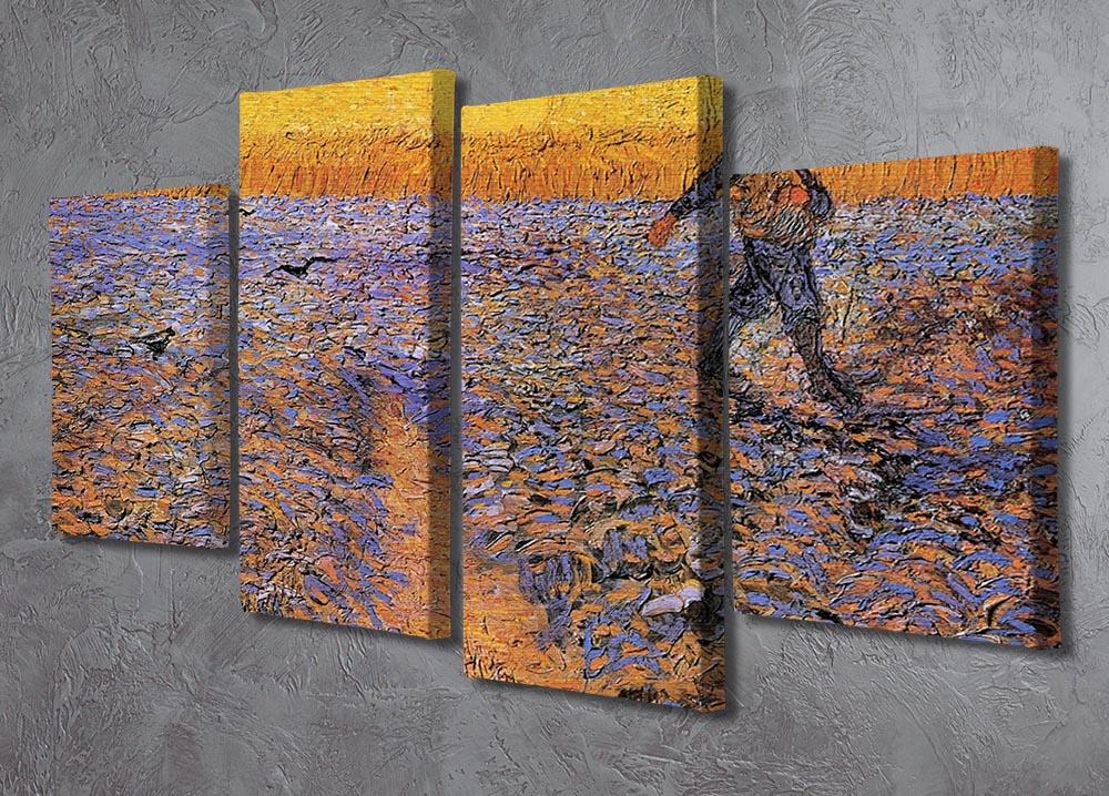 The Sower 3 by Van Gogh 4 Split Panel Canvas - Canvas Art Rocks - 2