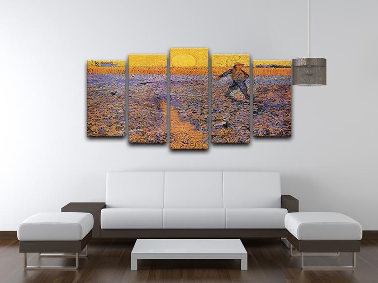 The Sower 3 by Van Gogh 5 Split Panel Canvas - Canvas Art Rocks - 3