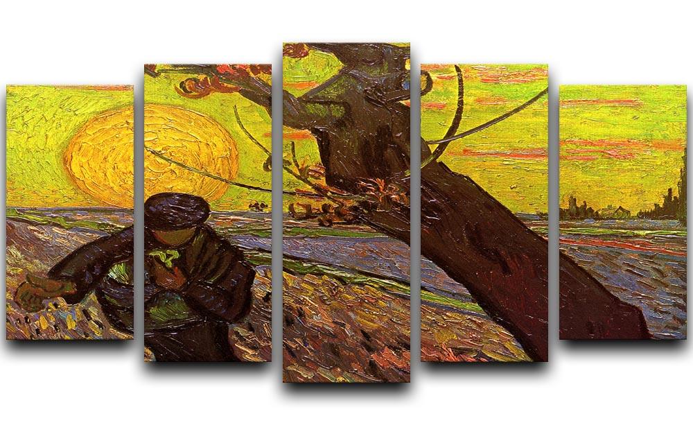 The Sower by Van Gogh 5 Split Panel Canvas  - Canvas Art Rocks - 1