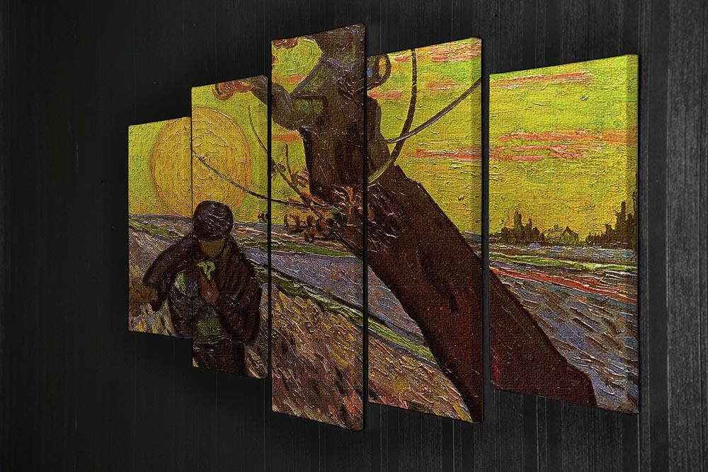 The Sower by Van Gogh 5 Split Panel Canvas - Canvas Art Rocks - 2