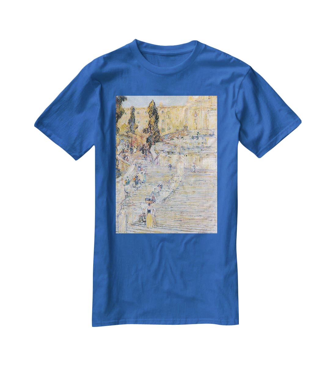 The Spanish steps by Hassam T-Shirt - Canvas Art Rocks - 2