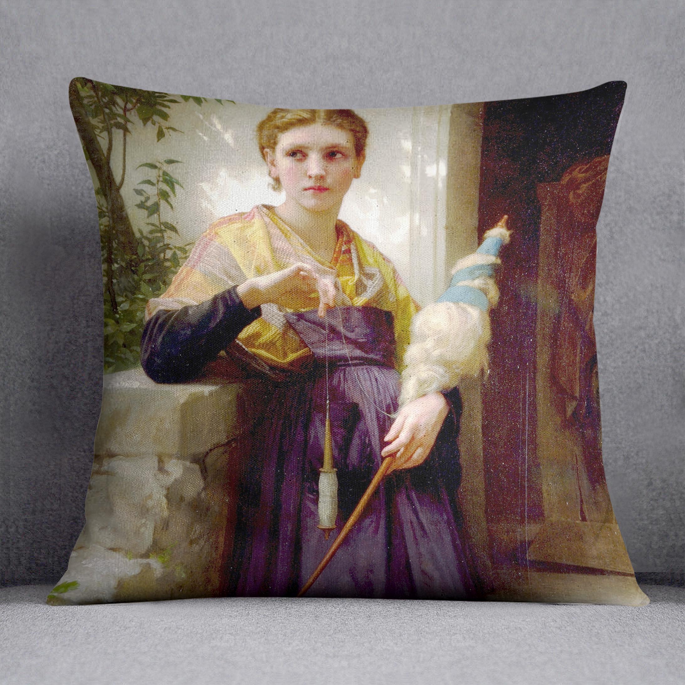 The Spinne By Bouguereau Cushion