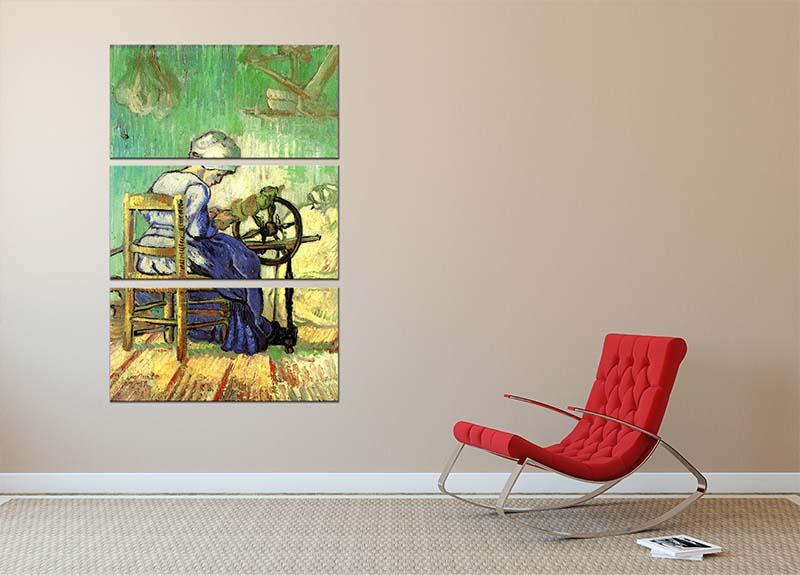 The Spinner by Van Gogh 3 Split Panel Canvas Print - Canvas Art Rocks - 2