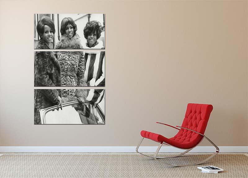 The Supremes ready to sing 3 Split Panel Canvas Print - Canvas Art Rocks - 2