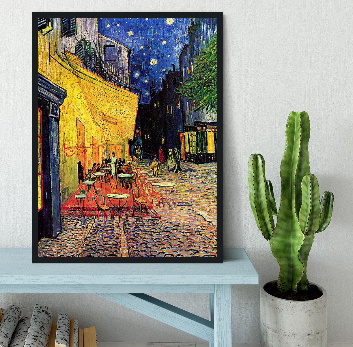 The Terrace Cafe by Van Gogh Framed Print - Canvas Art Rocks - 2