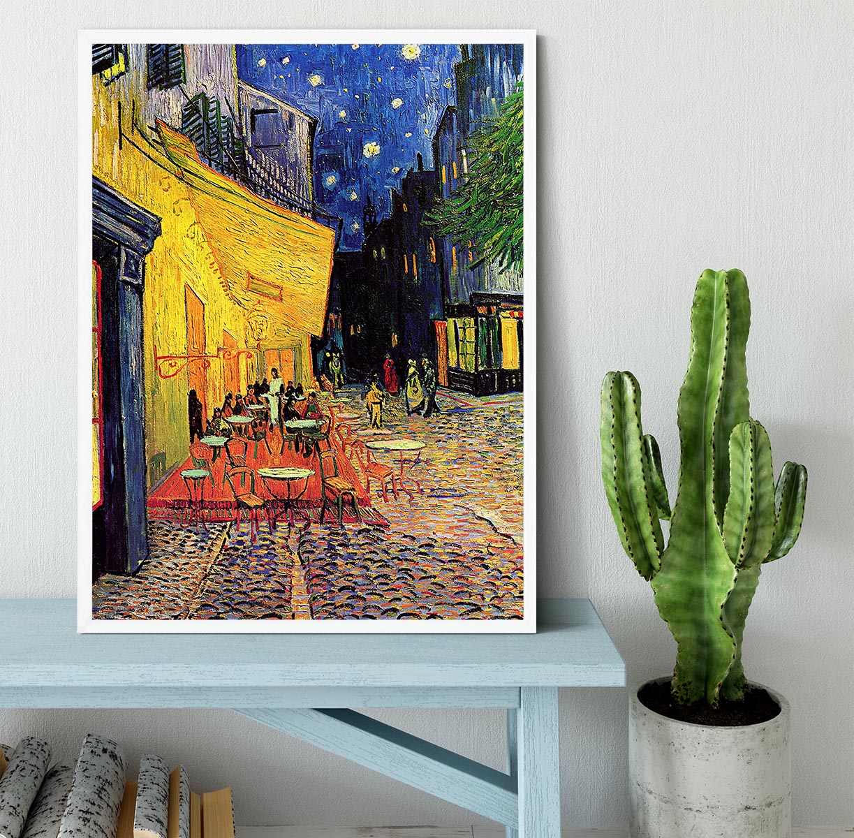 The Terrace Cafe by Van Gogh Framed Print - Canvas Art Rocks -6