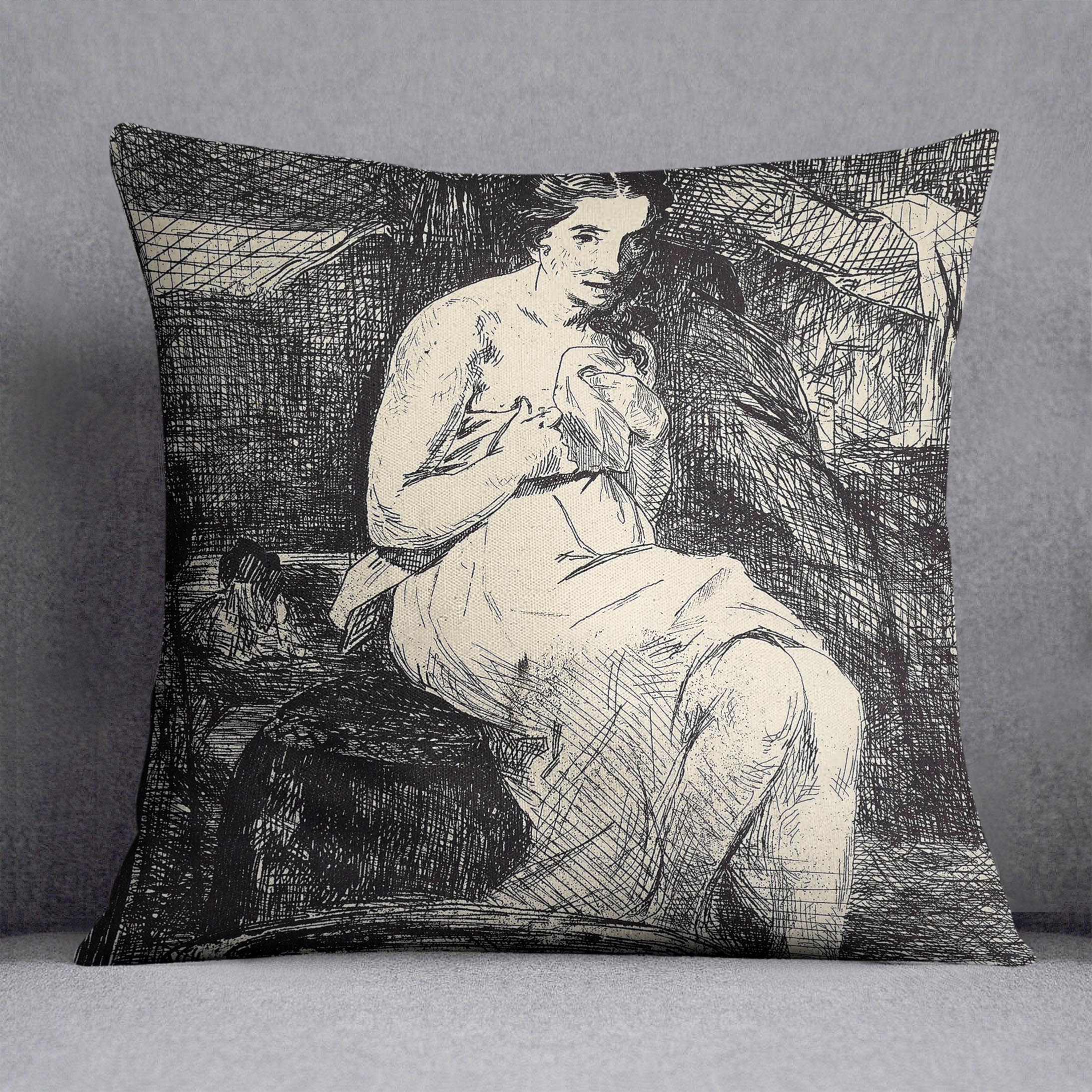 The Toillette by Manet Cushion