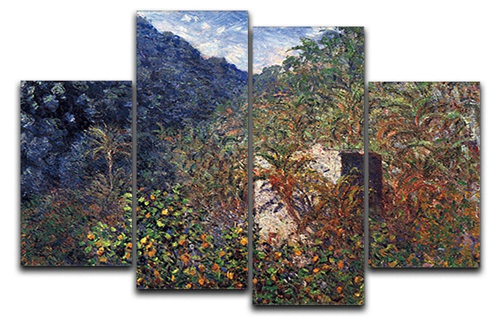 The Valley Sasso Bordighera by Monet 4 Split Panel Canvas  - Canvas Art Rocks - 1