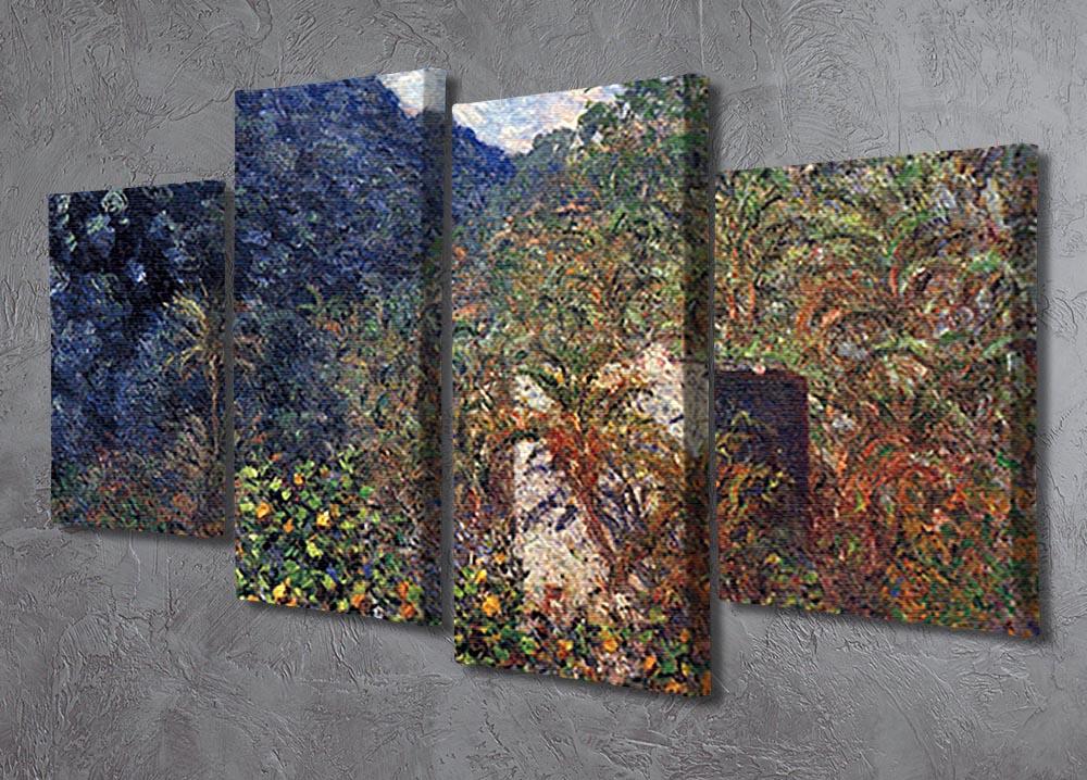 The Valley Sasso Bordighera by Monet 4 Split Panel Canvas - Canvas Art Rocks - 2