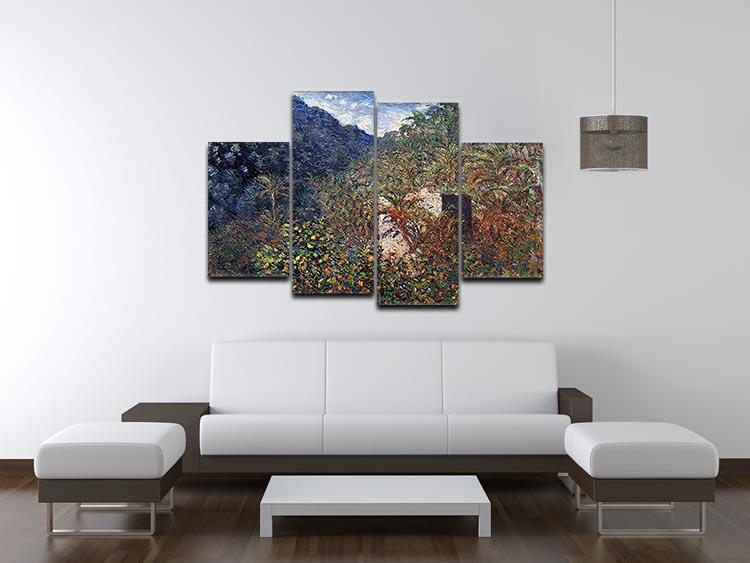 The Valley Sasso Bordighera by Monet 4 Split Panel Canvas - Canvas Art Rocks - 3