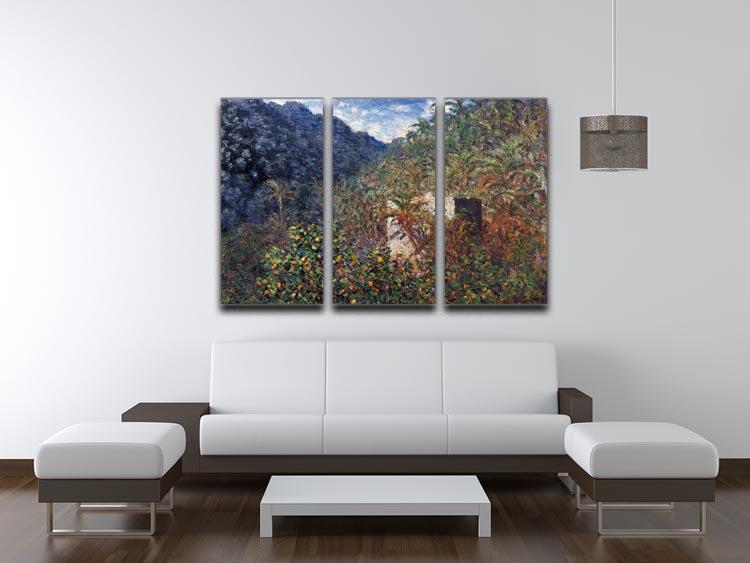 The Valley Sasso Bordighera by Monet Split Panel Canvas Print - Canvas Art Rocks - 4