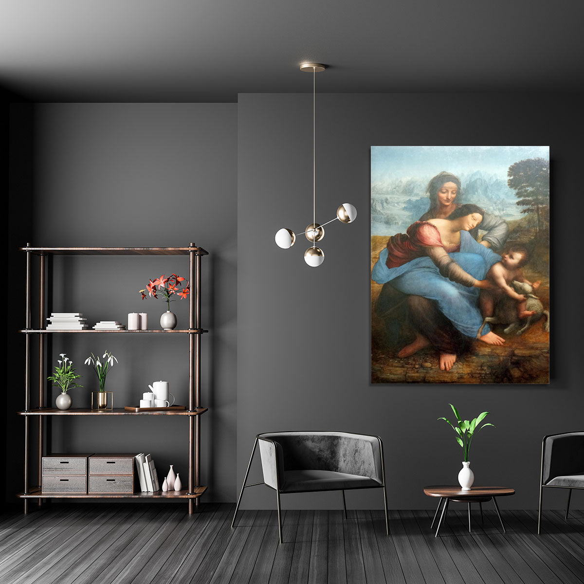 The Virgin and Child with St Anne by Da Vinci Canvas Print or Poster - Canvas Art Rocks - 5