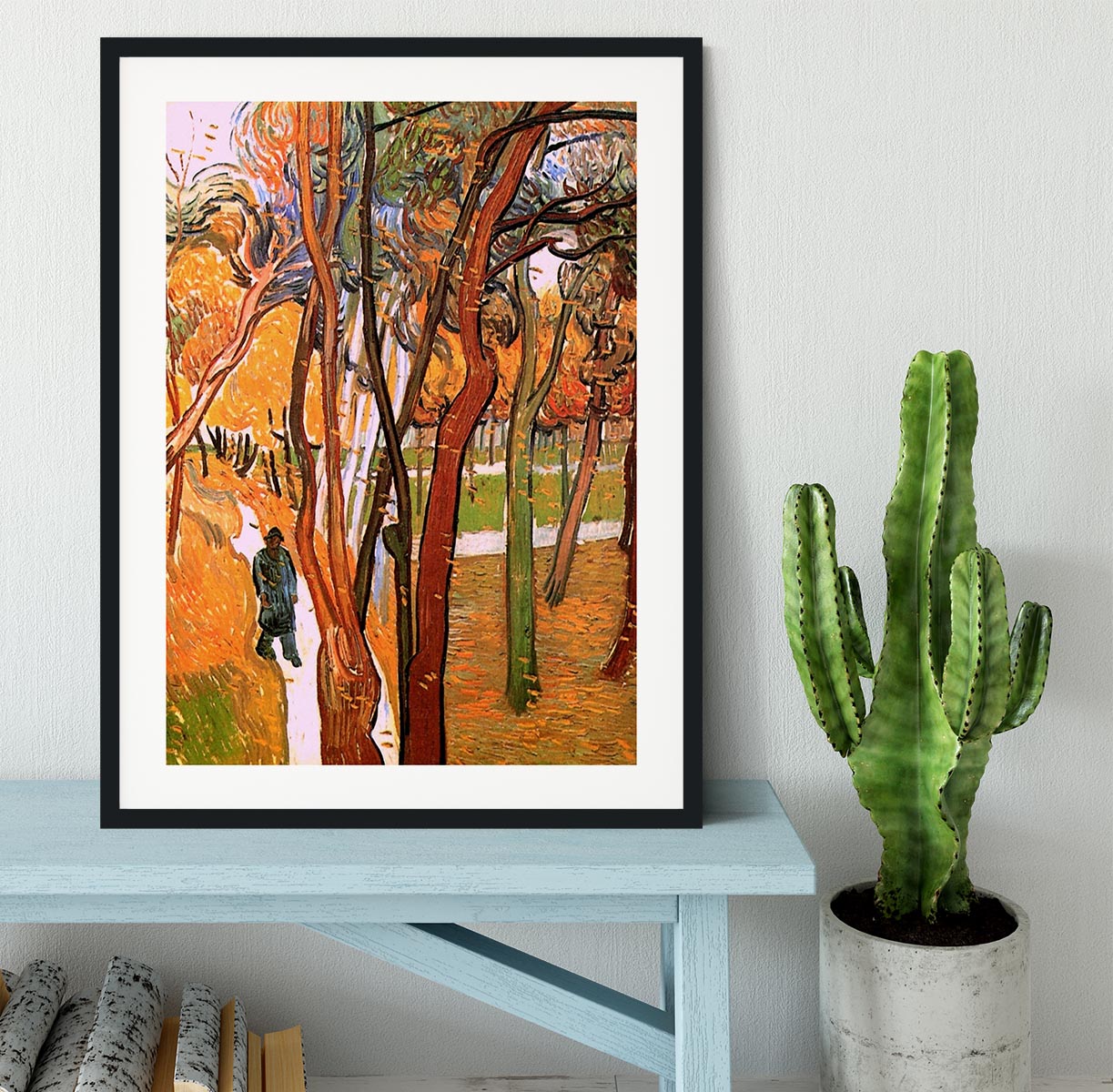 The Walk in Falling Leaves by Van Gogh Framed Print - Canvas Art Rocks - 1